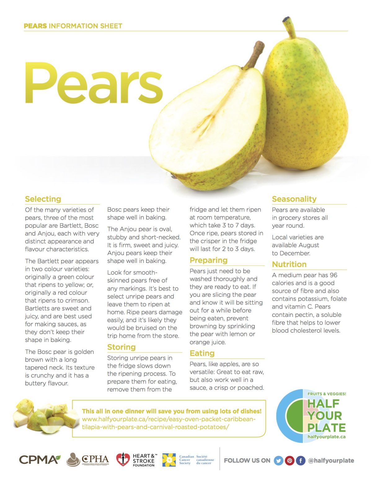 Pears – Ontario Student Nutrition Program – Southwest Region