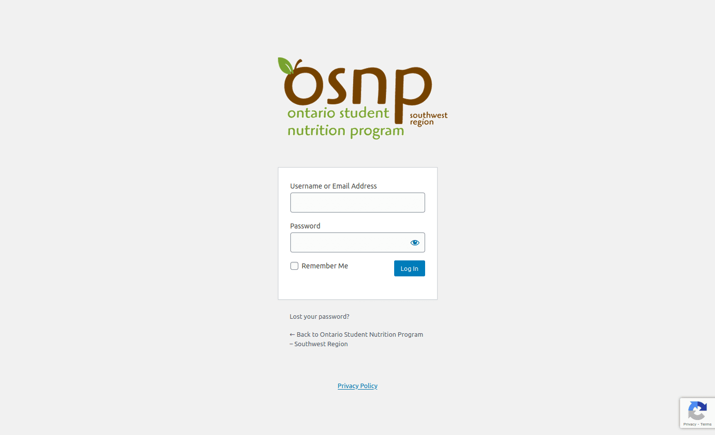 OSNP documentation – Ontario Student Nutrition Program – Southwest Region